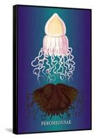 Jellyfish: Peromedusae-Ernst Haeckel-Framed Stretched Canvas