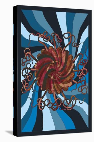 Jellyfish: Psychedelic Jellyfish-Ernst Haeckel-Stretched Canvas