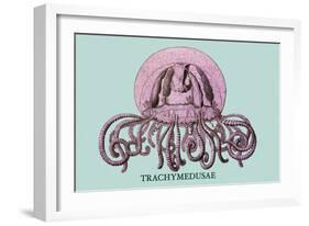 Jellyfish: Trachymedusae-Ernst Haeckel-Framed Art Print