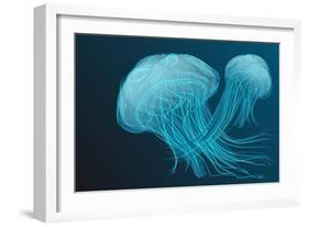 Jellyfish-Arkela-Framed Art Print