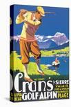 Crans, le plus beau Golf Alpin-JEM-Mounted Art Print