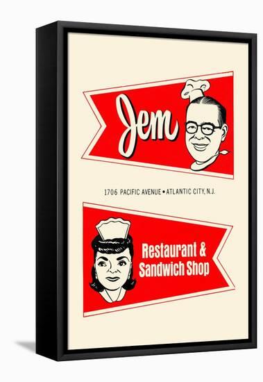 Jem Restaurant & Sandwich Shop-null-Framed Stretched Canvas