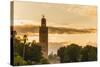 Jemaa El-Fnaa and Minaret of Koutoubia Mosque, Marrakesh, Morocco-Nico Tondini-Stretched Canvas