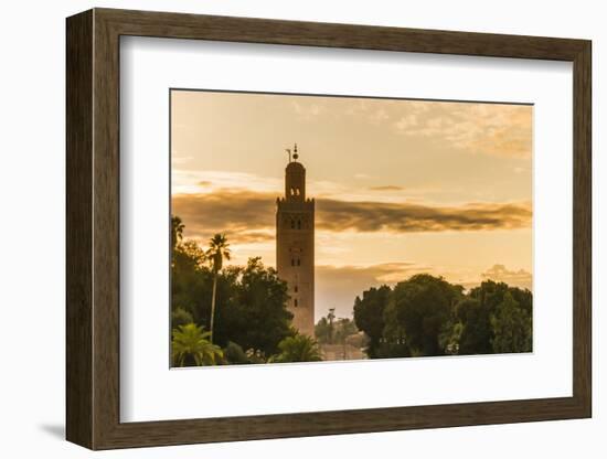 Jemaa El-Fnaa and Minaret of Koutoubia Mosque, Marrakesh, Morocco-Nico Tondini-Framed Photographic Print