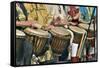 Jembe Players-Hbak-Framed Stretched Canvas