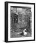 Jemima Puddle-Duck Posing in Front of Iron Gate Outside Beatrix Potter's Home-George Rodger-Framed Photographic Print