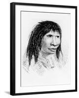 Jemmy Button, the Fuegian 'Adopted' by Fitzroy's Expedition, in 1834-null-Framed Giclee Print