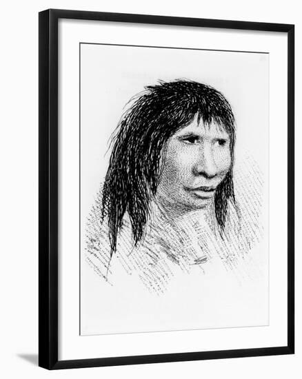 Jemmy Button, the Fuegian 'Adopted' by Fitzroy's Expedition, in 1834-null-Framed Giclee Print