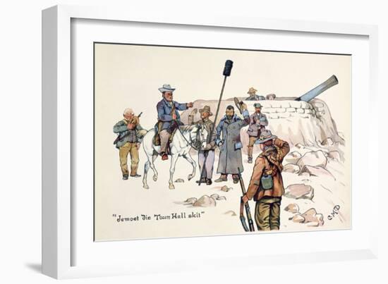 Jemoet Die Town Hall Skit, from 'The Leaguer of Ladysmith', 1900 (Colour Litho)-Captain Clive Dixon-Framed Giclee Print