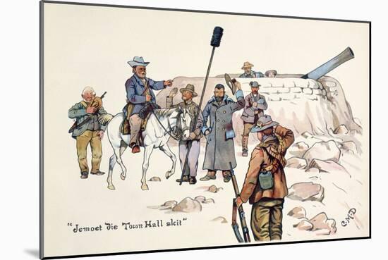 Jemoet Die Town Hall Skit, from 'The Leaguer of Ladysmith', 1900 (Colour Litho)-Captain Clive Dixon-Mounted Giclee Print
