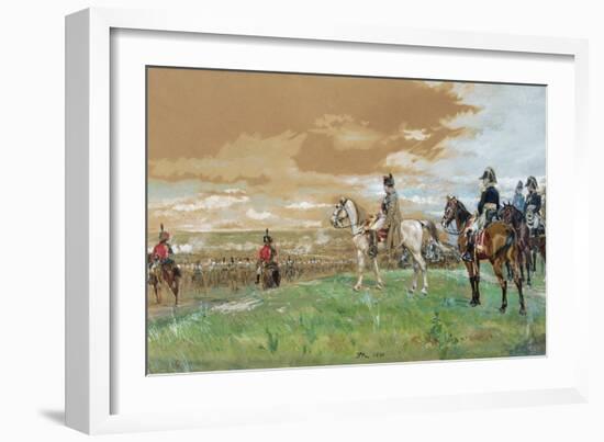 Jena (Napoleon on Horseback) 1880-Jean-Louis Ernest Meissonier-Framed Giclee Print