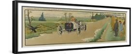 Jenatzy sur sa voiture Mercedes gagnant de la coupe Gordon- Bennett-null-Framed Premium Giclee Print