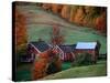 Jenne Farm in the Fall, near Woodstock, Vermont, USA-Charles Sleicher-Stretched Canvas