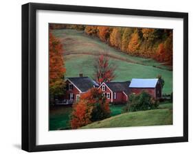 Jenne Farm in the Fall, near Woodstock, Vermont, USA-Charles Sleicher-Framed Photographic Print