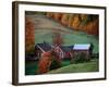 Jenne Farm in the Fall, near Woodstock, Vermont, USA-Charles Sleicher-Framed Photographic Print