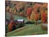 Jenne Farm in the Fall, near Woodstock, Vermont, USA-Charles Sleicher-Stretched Canvas