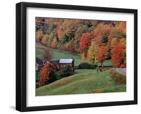 Jenne Farm in the Fall, near Woodstock, Vermont, USA-Charles Sleicher-Framed Premium Photographic Print