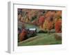 Jenne Farm in the Fall, near Woodstock, Vermont, USA-Charles Sleicher-Framed Premium Photographic Print