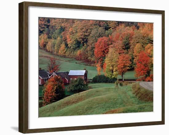 Jenne Farm in the Fall, near Woodstock, Vermont, USA-Charles Sleicher-Framed Photographic Print