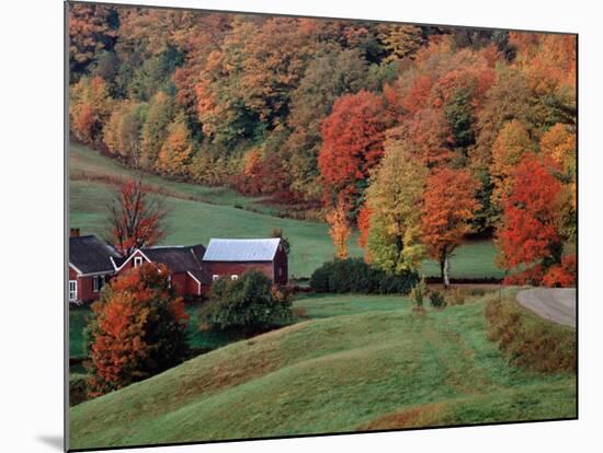 Jenne Farm in the Fall, near Woodstock, Vermont, USA-Charles Sleicher-Mounted Photographic Print