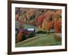 Jenne Farm in the Fall, near Woodstock, Vermont, USA-Charles Sleicher-Framed Photographic Print