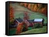 Jenne Farm in the Fall, near Woodstock, Vermont, USA-Charles Sleicher-Framed Stretched Canvas