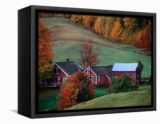 Jenne Farm in the Fall, near Woodstock, Vermont, USA-Charles Sleicher-Framed Stretched Canvas