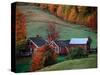 Jenne Farm in the Fall, near Woodstock, Vermont, USA-Charles Sleicher-Stretched Canvas