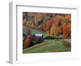 Jenne Farm in the Fall, near Woodstock, Vermont, USA-Charles Sleicher-Framed Photographic Print