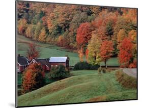 Jenne Farm in the Fall, near Woodstock, Vermont, USA-Charles Sleicher-Mounted Photographic Print