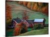 Jenne Farm in the Fall, near Woodstock, Vermont, USA-Charles Sleicher-Stretched Canvas