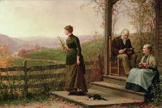 The First Thanksgiving-Jennie Augusta Brownscombe-Stretched Canvas