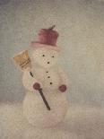 Snowman Walking by Jennifer Kennard-Jennifer Kennard-Photographic Print