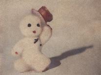 Snowman Walking by Jennifer Kennard-Jennifer Kennard-Photographic Print