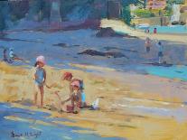 Salcombe Beach, Children-Jennifer Wright-Giclee Print