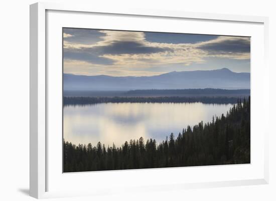 Jenny Lake from Inspiration Point on a Hazy Autumn (Fall) Day, Grand Teton National Park, Wyoming-Eleanor Scriven-Framed Photographic Print