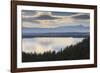 Jenny Lake from Inspiration Point on a Hazy Autumn (Fall) Day, Grand Teton National Park, Wyoming-Eleanor Scriven-Framed Photographic Print