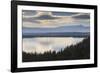 Jenny Lake from Inspiration Point on a Hazy Autumn (Fall) Day, Grand Teton National Park, Wyoming-Eleanor Scriven-Framed Photographic Print