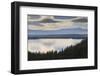 Jenny Lake from Inspiration Point on a Hazy Autumn (Fall) Day, Grand Teton National Park, Wyoming-Eleanor Scriven-Framed Photographic Print