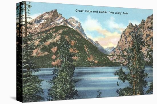 Jenny Lake, Saddle, Grand Teton-null-Stretched Canvas