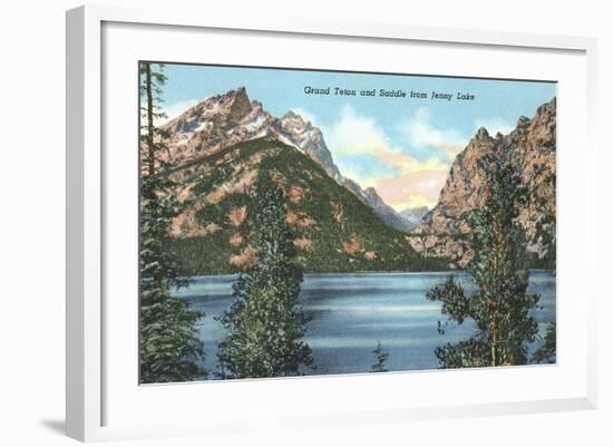 Jenny Lake, Saddle, Grand Teton-null-Framed Art Print