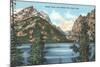 Jenny Lake, Saddle, Grand Teton-null-Mounted Art Print