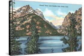 Jenny Lake, Saddle, Grand Teton-null-Stretched Canvas