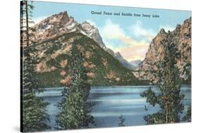 Jenny Lake, Saddle, Grand Teton-null-Stretched Canvas