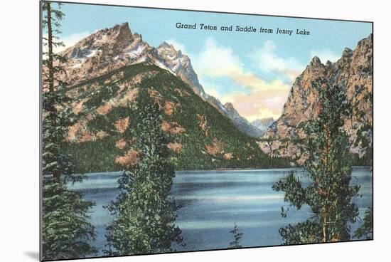 Jenny Lake, Saddle, Grand Teton-null-Mounted Art Print
