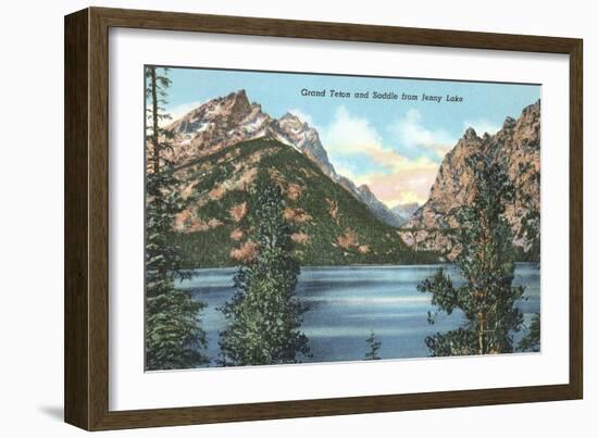 Jenny Lake, Saddle, Grand Teton-null-Framed Art Print