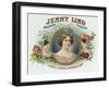 Jenny Lind Brand Cigar Box Label-Lantern Press-Framed Art Print