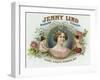 Jenny Lind Brand Cigar Box Label-Lantern Press-Framed Art Print