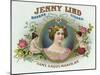 Jenny Lind Brand Cigar Box Label-Lantern Press-Mounted Art Print