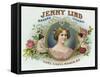 Jenny Lind Brand Cigar Box Label-Lantern Press-Framed Stretched Canvas